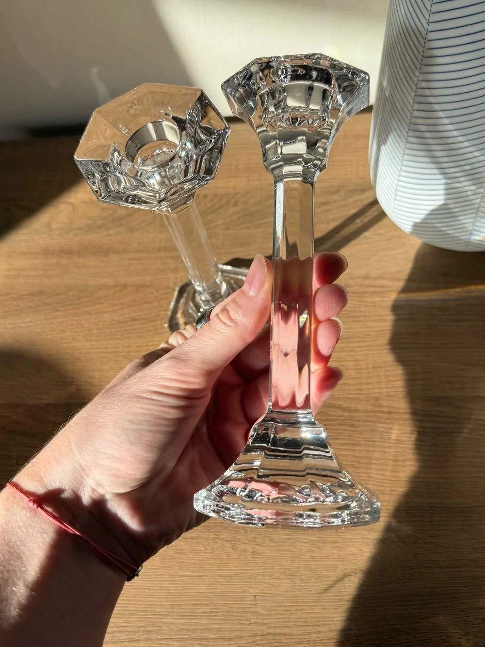 Villeroy & Boch Clear Crystal Candlestick Pair